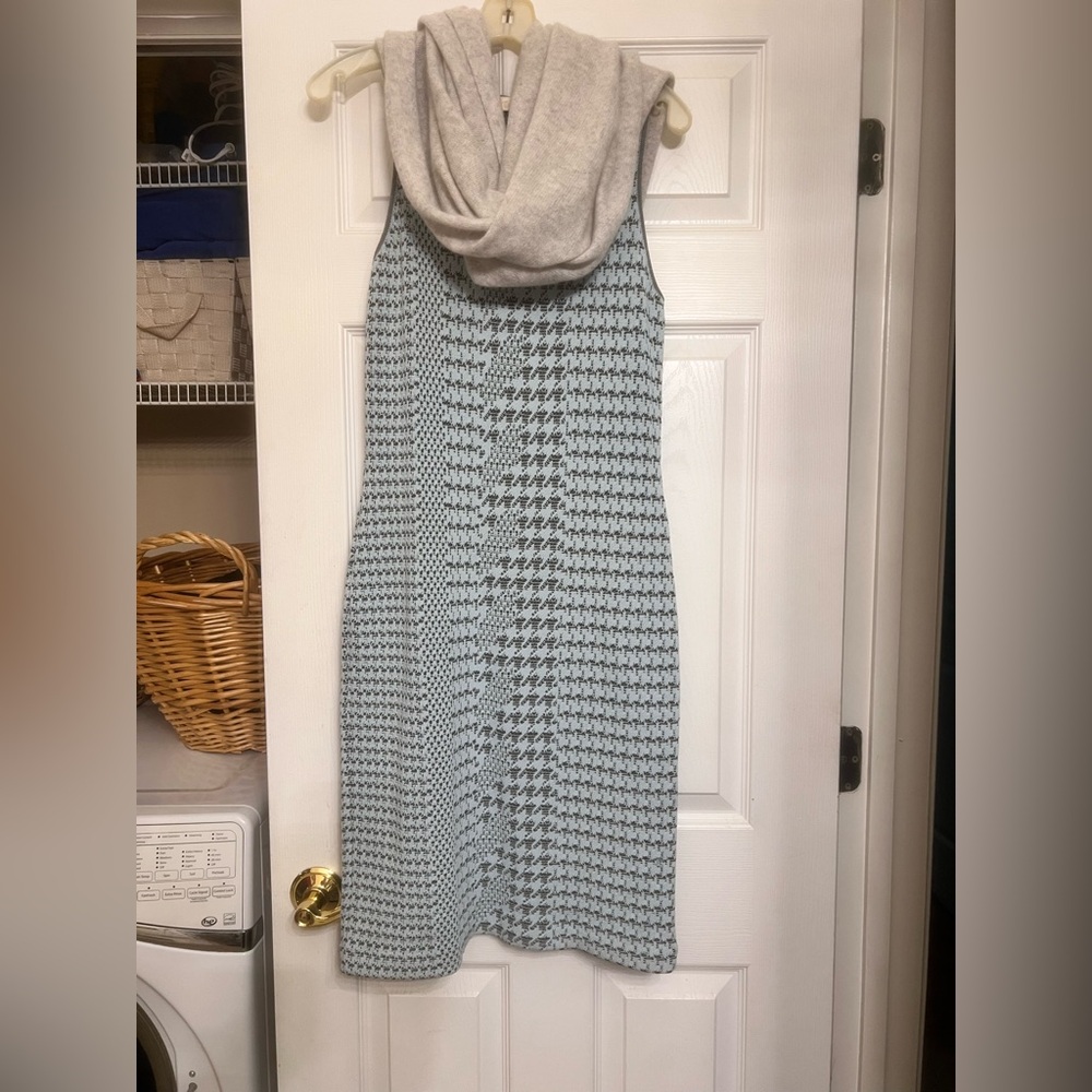 Etcetera Black & Blue knit w Silver Accents. Heavy knit in perfect condition